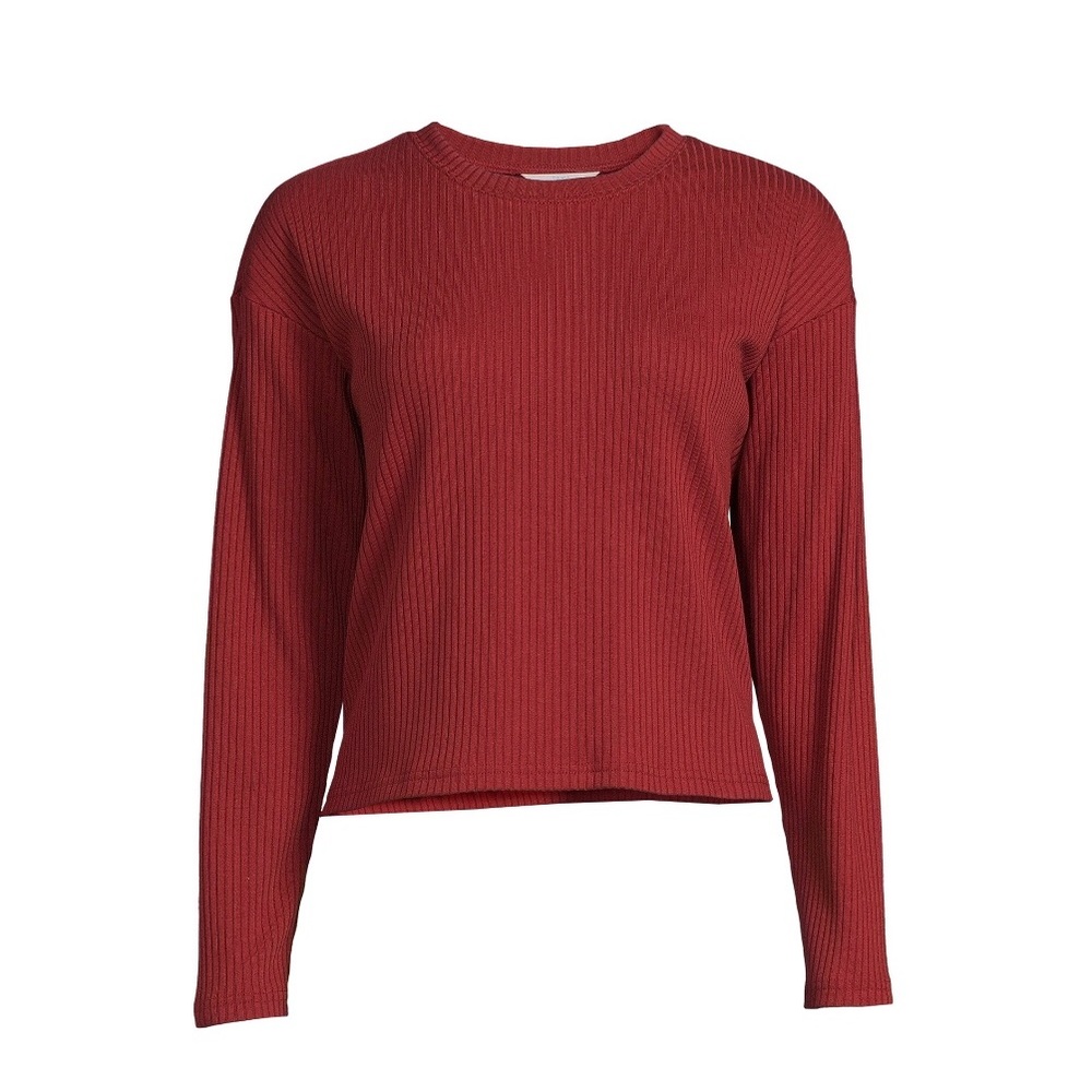 Time and Tru LS Crewneck Knit Top